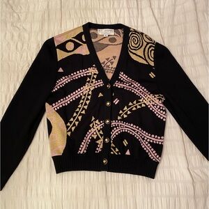 St John Santana Gold/Bubblegum Pink color swirls